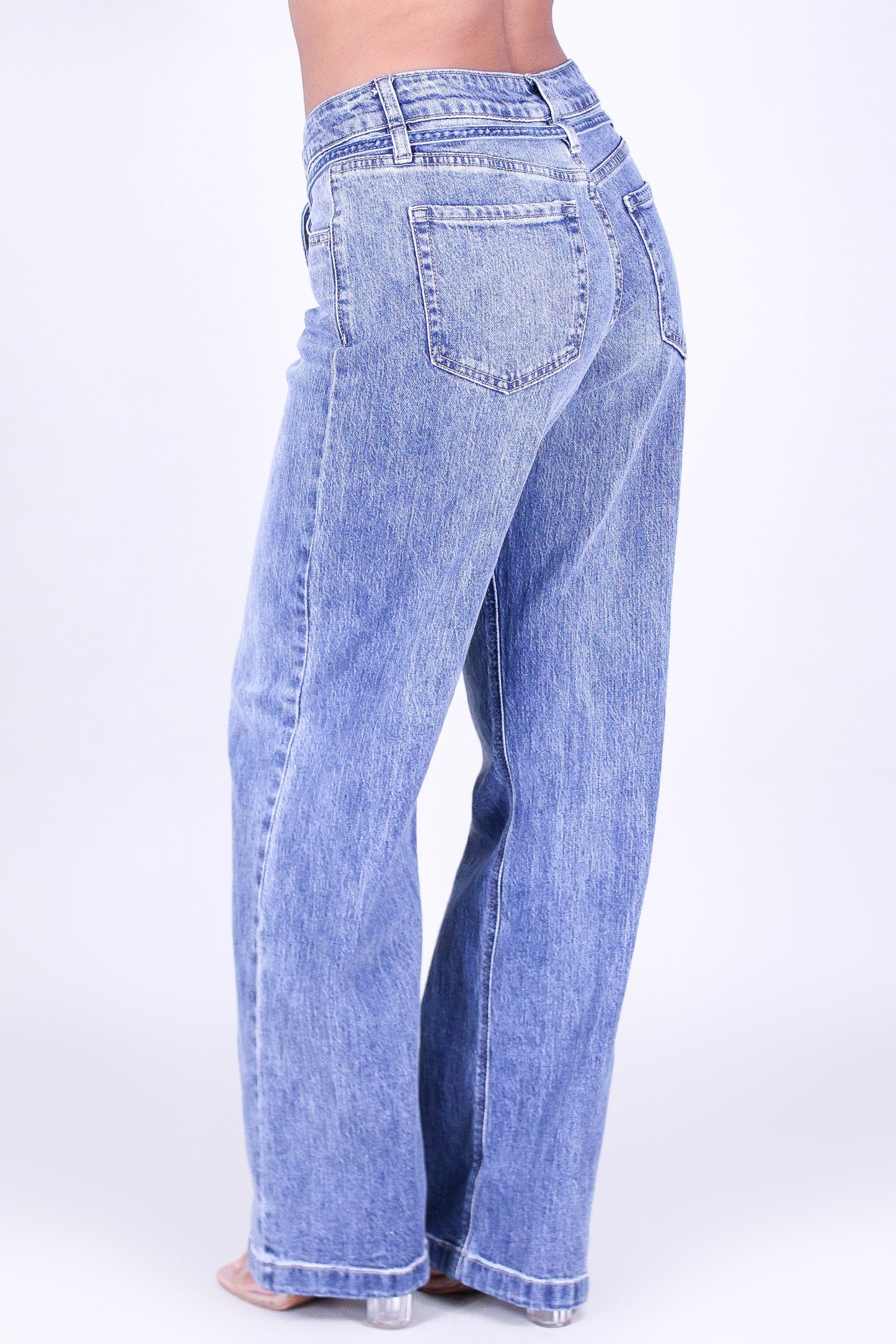 FOR ME WIDE LEG DENIM JEANS