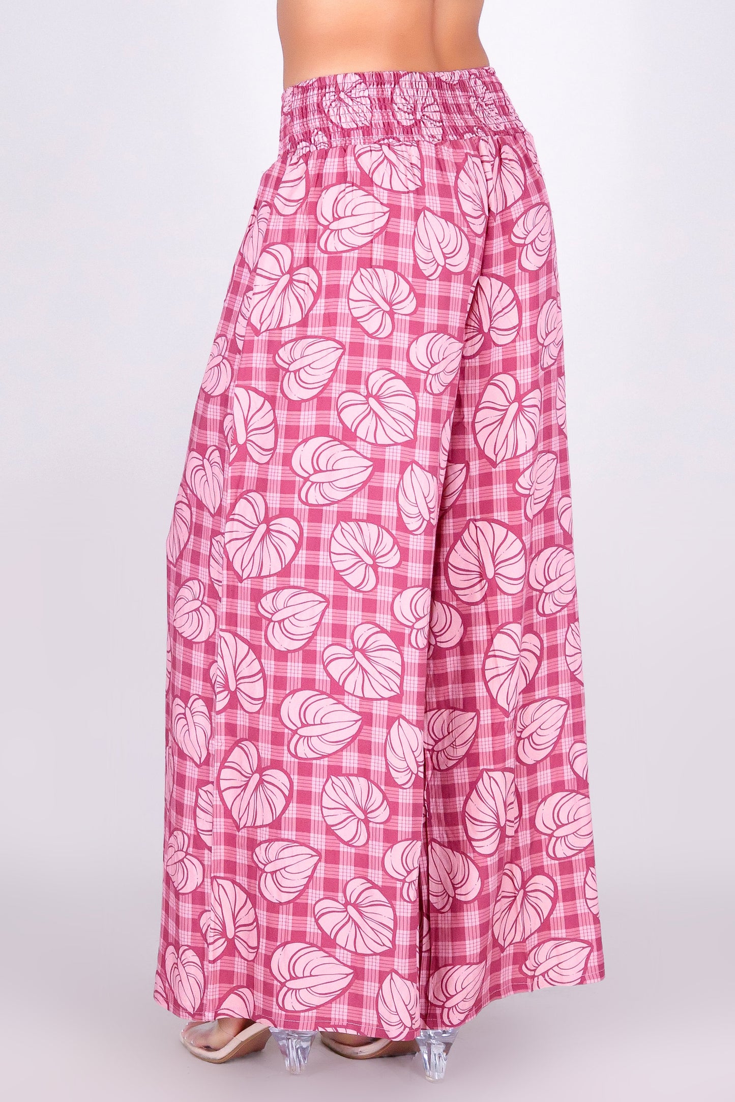 ANTHURIUM PALAKA SMOCKED WAIST PANTS