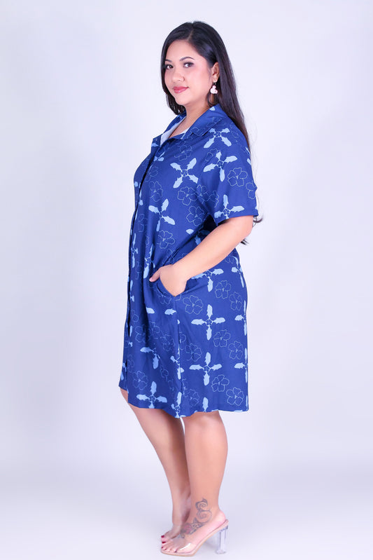 ULUA QUILT BUTTON DOWN DRESS