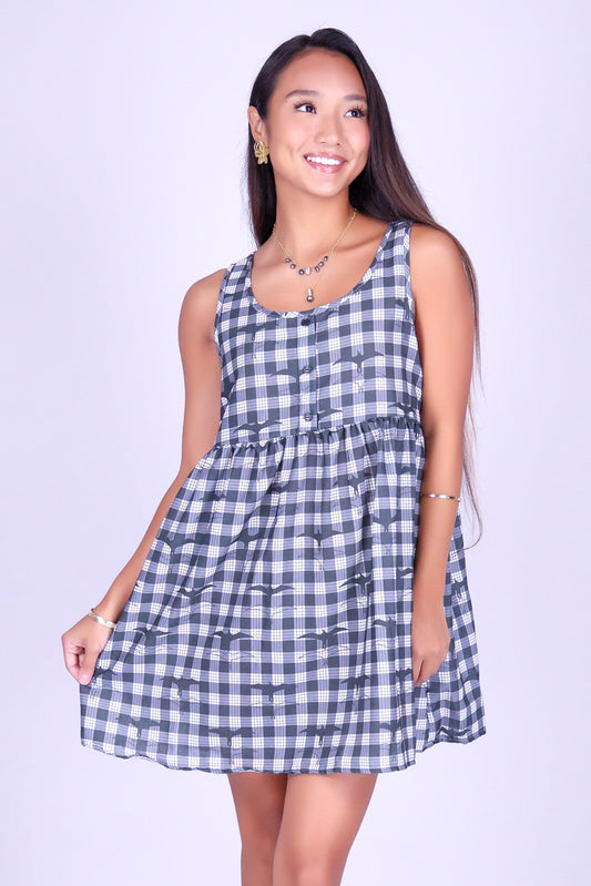 IWA PALAKA MINI BABYDOLL DRESS