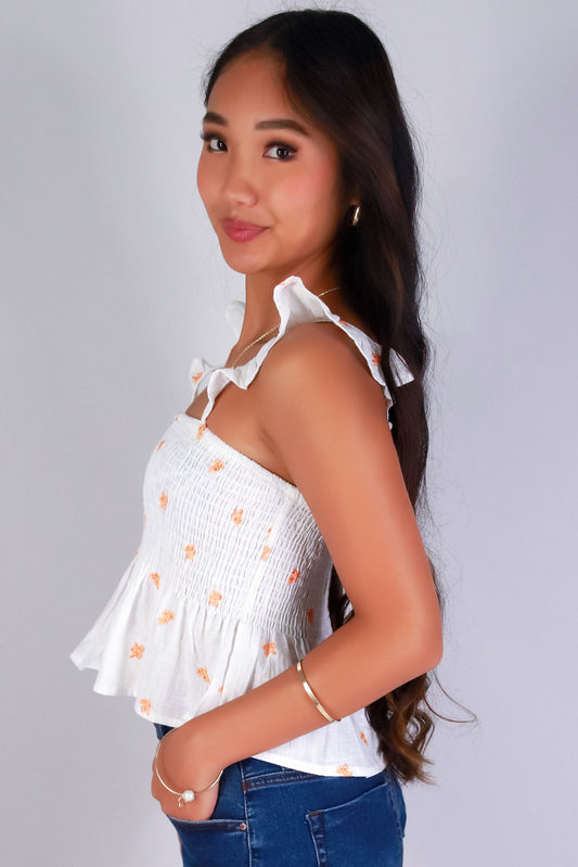 Jeans Warehouse Hawaii - TANK PRINT WOVEN CASUAL TOPS - PETAL DARLING BABYDOLL TOP | By PAPERMOON/ B_ENVIED