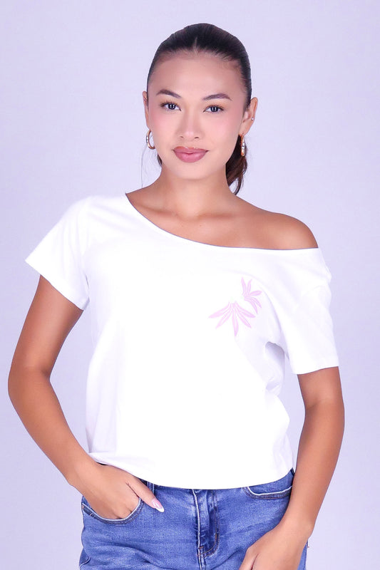 NAUPAKA OFF SHOULDER TEE