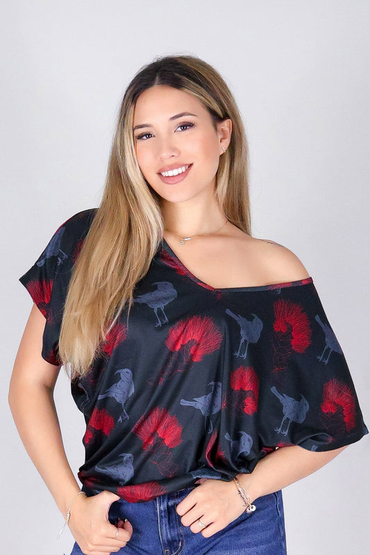 IIWI BIRD DOLMAN TOP
