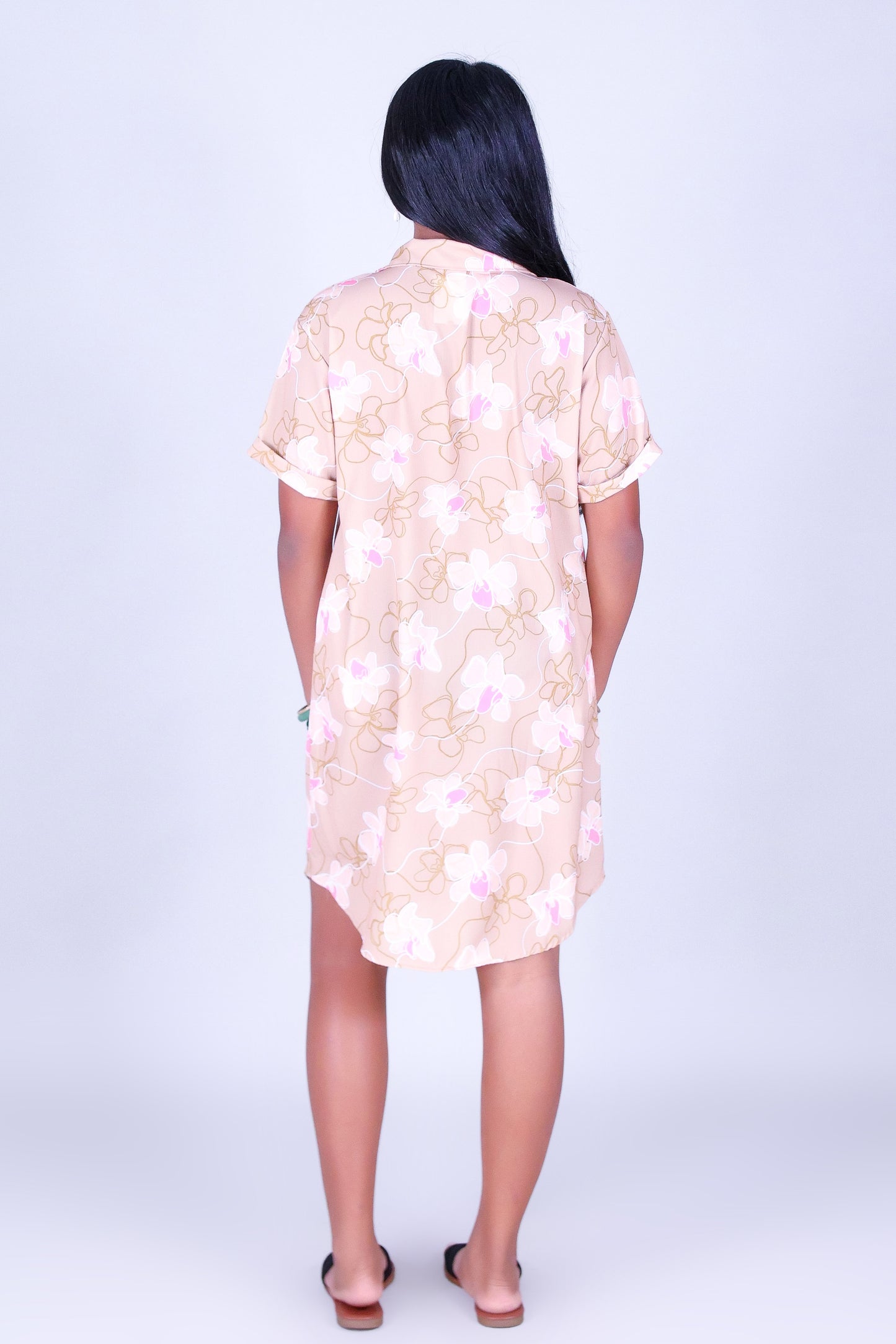 ORCHID LINE BUTTON DOWN DRESS | KIDS SIZE 2-16