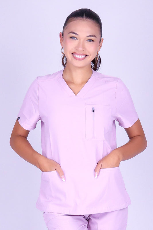BE PATIENT WITH ME SCRUB TOP