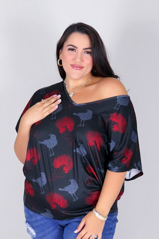 IIWI BIRD DOLMAN TOP