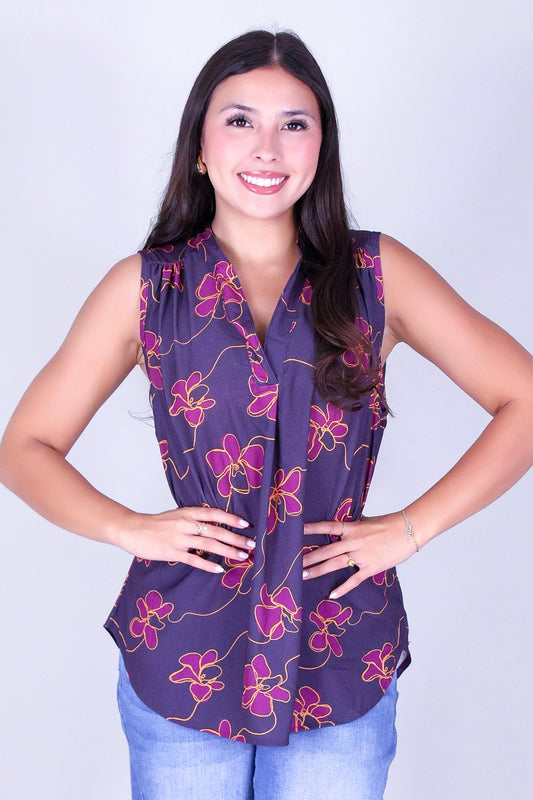 ORCHID LINE TANK BLOUSE