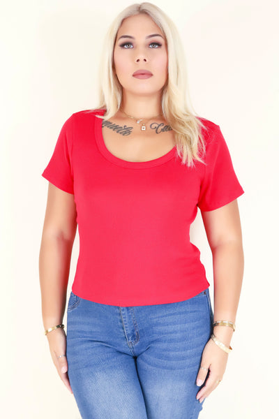 Jeans Warehouse Hawaii - PLUS S/S Knit Top - MEANT FOR YOU TOP | By AMBIANCE APPAREL
