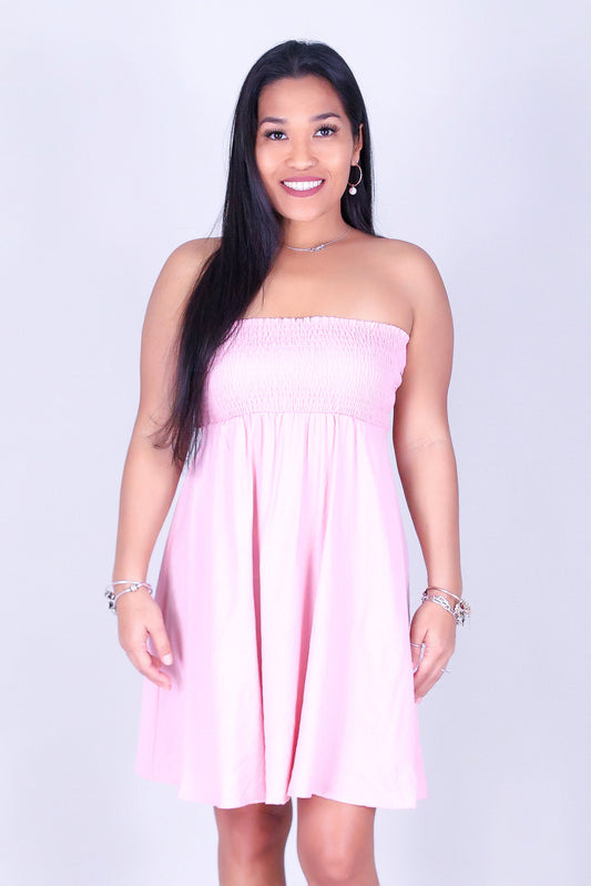 SMOCKED IN LOVE TUBE DRESS