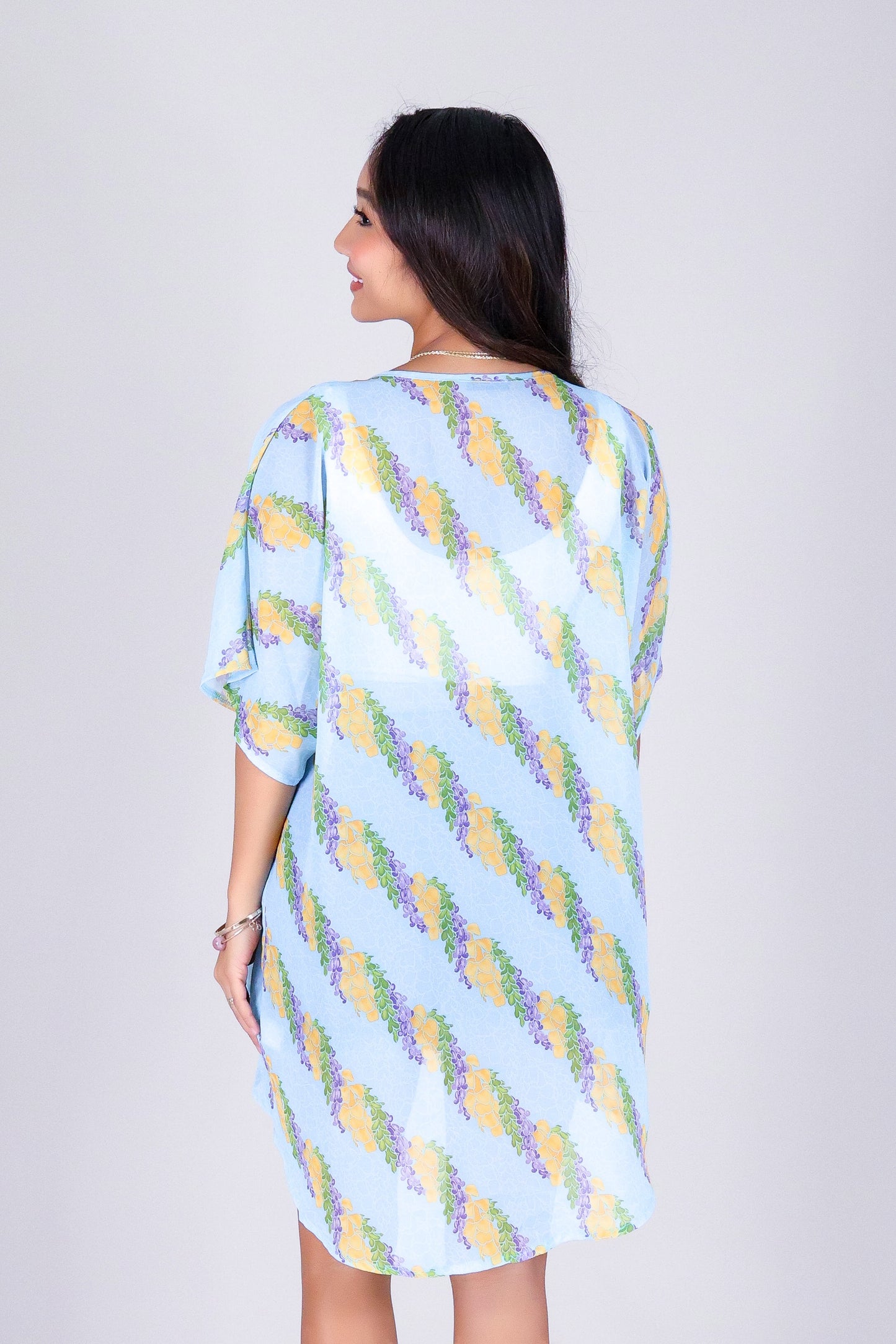 TWISTED LEI CHIFFON CARDIGAN