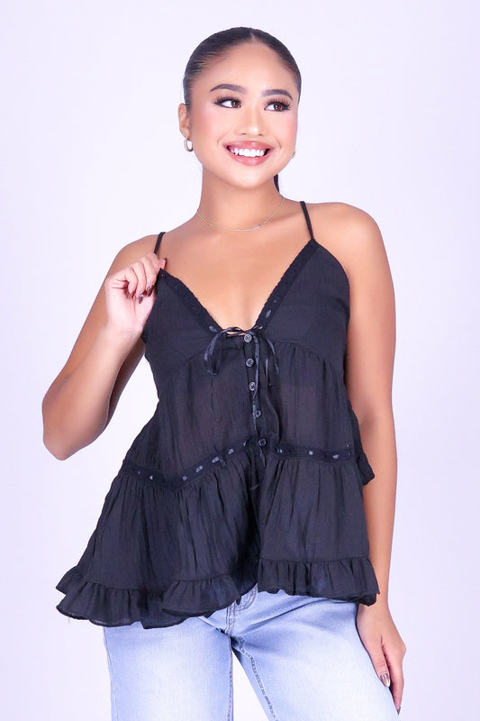 WRITTEN IN LOVE TIERED TOP