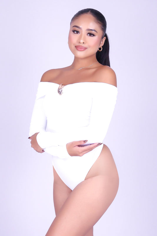 PRETTY THINGS OFF SHOULDER BODYSUIT