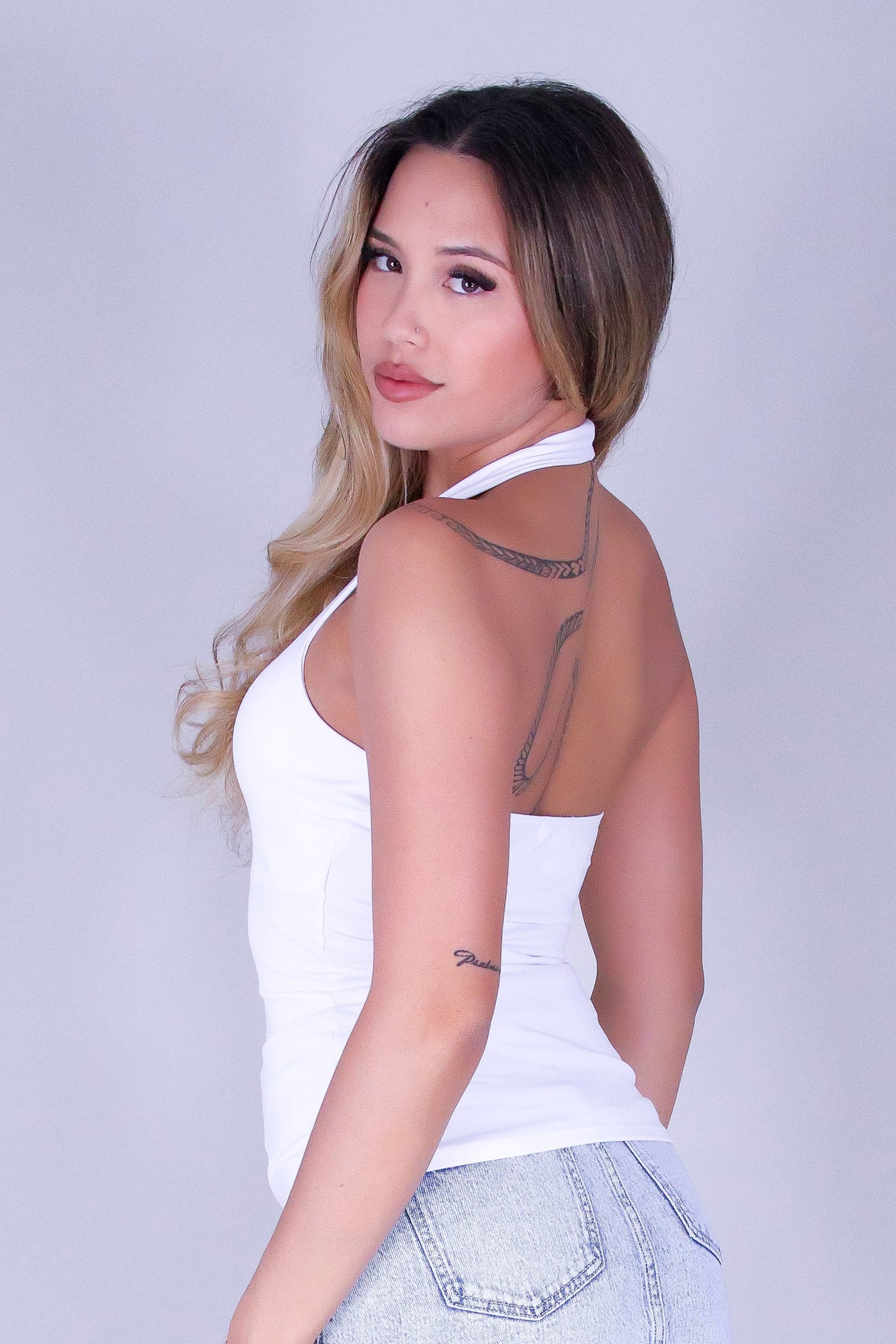 MIDNIGHT MUSE HALTER TOP