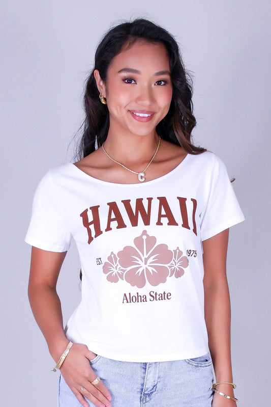 ALOHA STATE OFF SHOULDER TOP