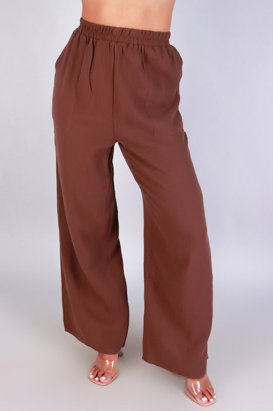Jeans Warehouse Hawaii - SOLID WOVEN PANTS - PURE COMFORT PANTS | By ZENANA (KC EXCLUSIVE,INC