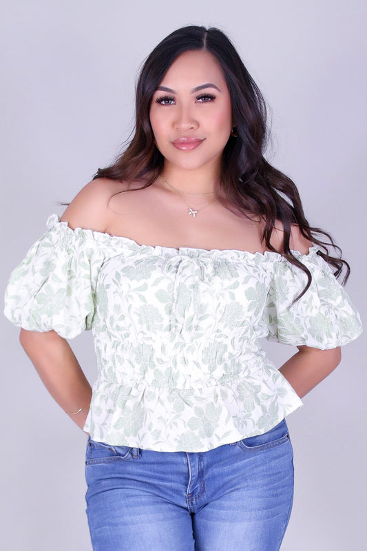 BLOOM BARE OFF SHOULDER TOP