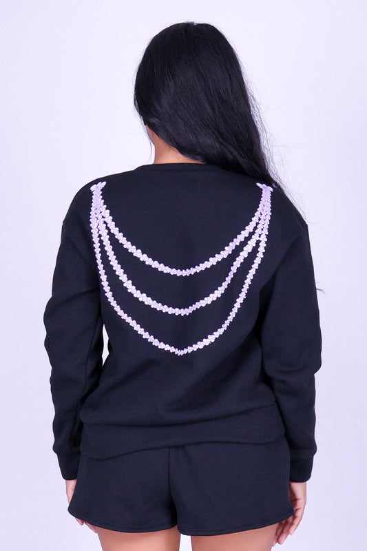 ORCHID CROWN OVERSIZED SWEATER