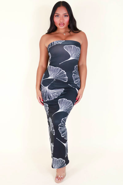 Jeans Warehouse Hawaii - TUBE LONG PRINT DRESSES - PAPAYRUS MAXI TUBE DRESS | By LUZ