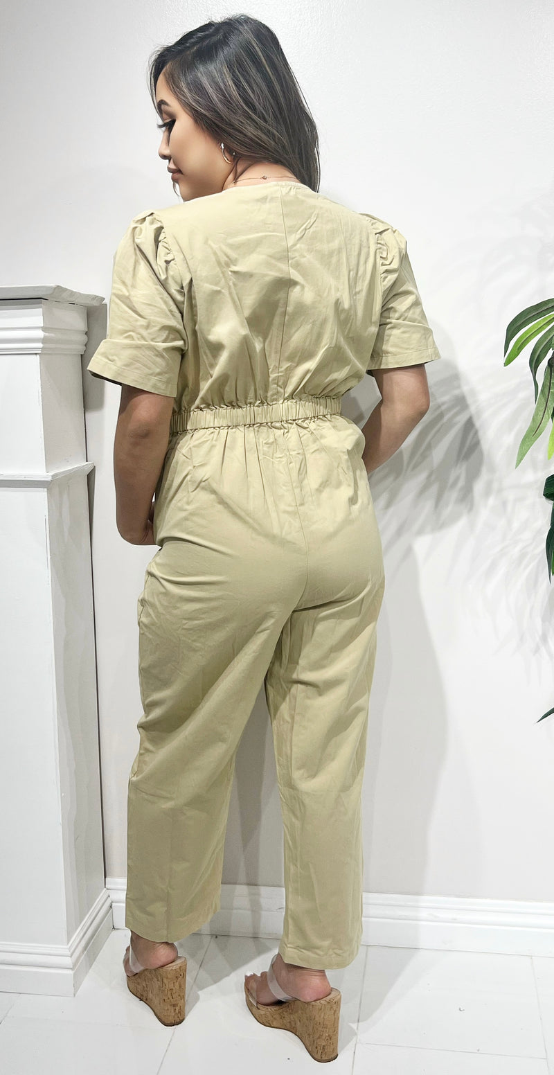 Jeans Warehouse Hawaii - SOLID JUMPERS - SHORT SLEEVE UTILITY JUMPSUIT | By ASB FASHION LLC