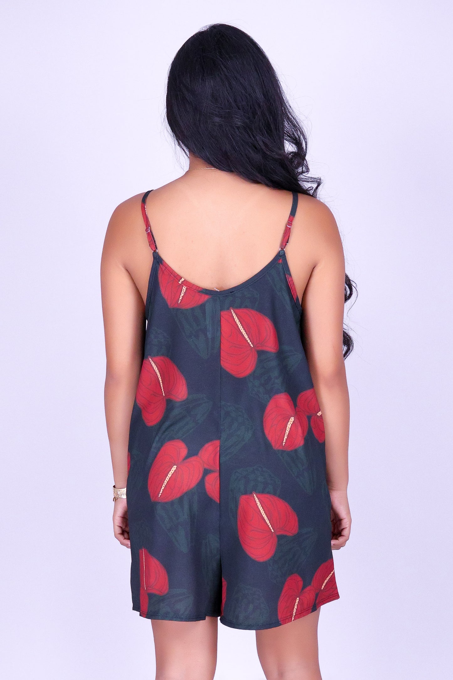 ANTHURIUM SHELL NO WAIST ROMPER