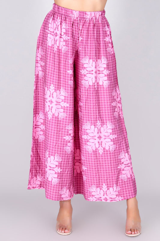 GINGHAM OHIA PALAZZO PANTS