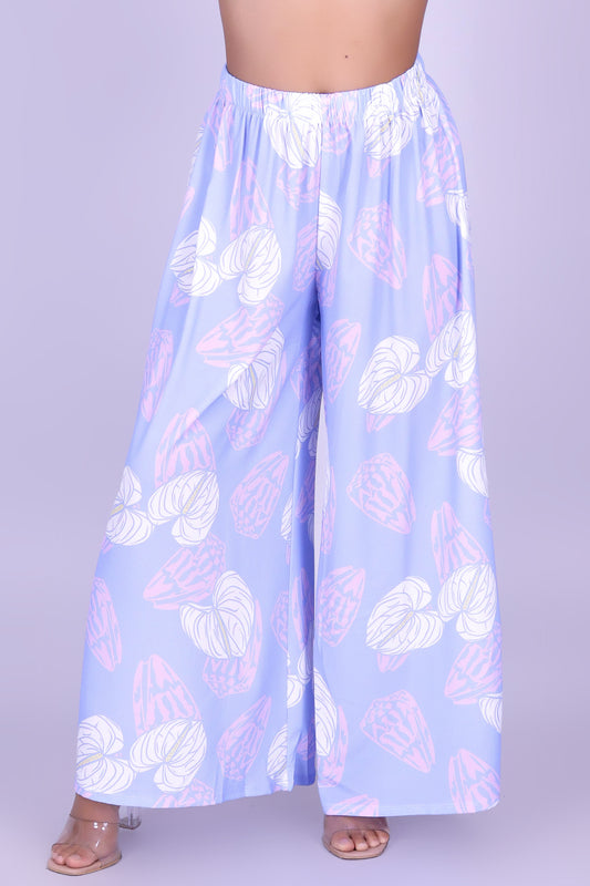 ANTHURIUM SHELL PALAZZO PANTS