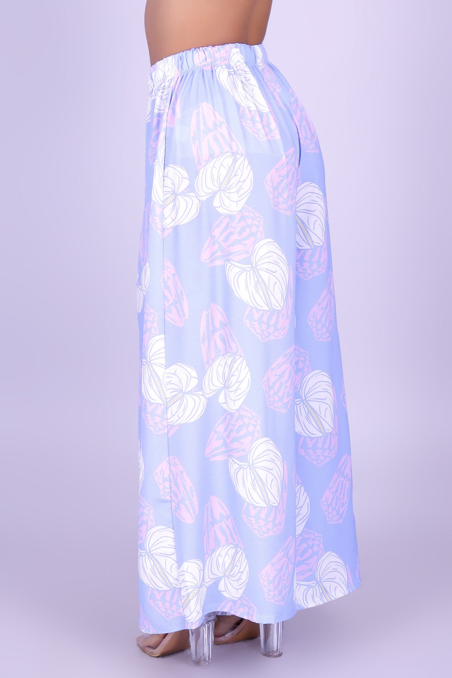 ANTHURIUM SHELL PALAZZO PANTS