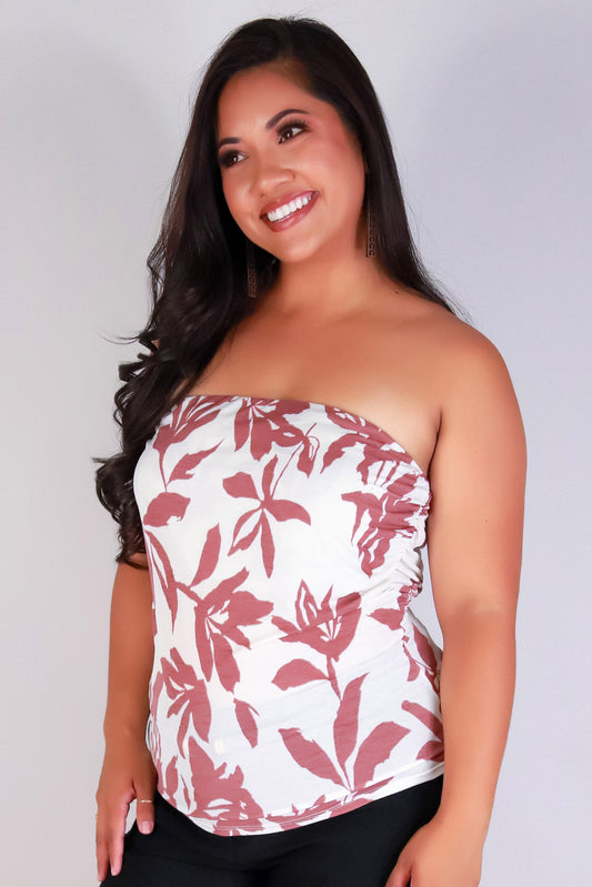 Jeans Warehouse Hawaii - PLUS PRINTED S/L - SLIP INTO THIS TUBE TOP | By ZENOBIA