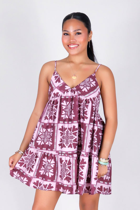 ULEI QUILT TIERED BABYDOLL DRESS