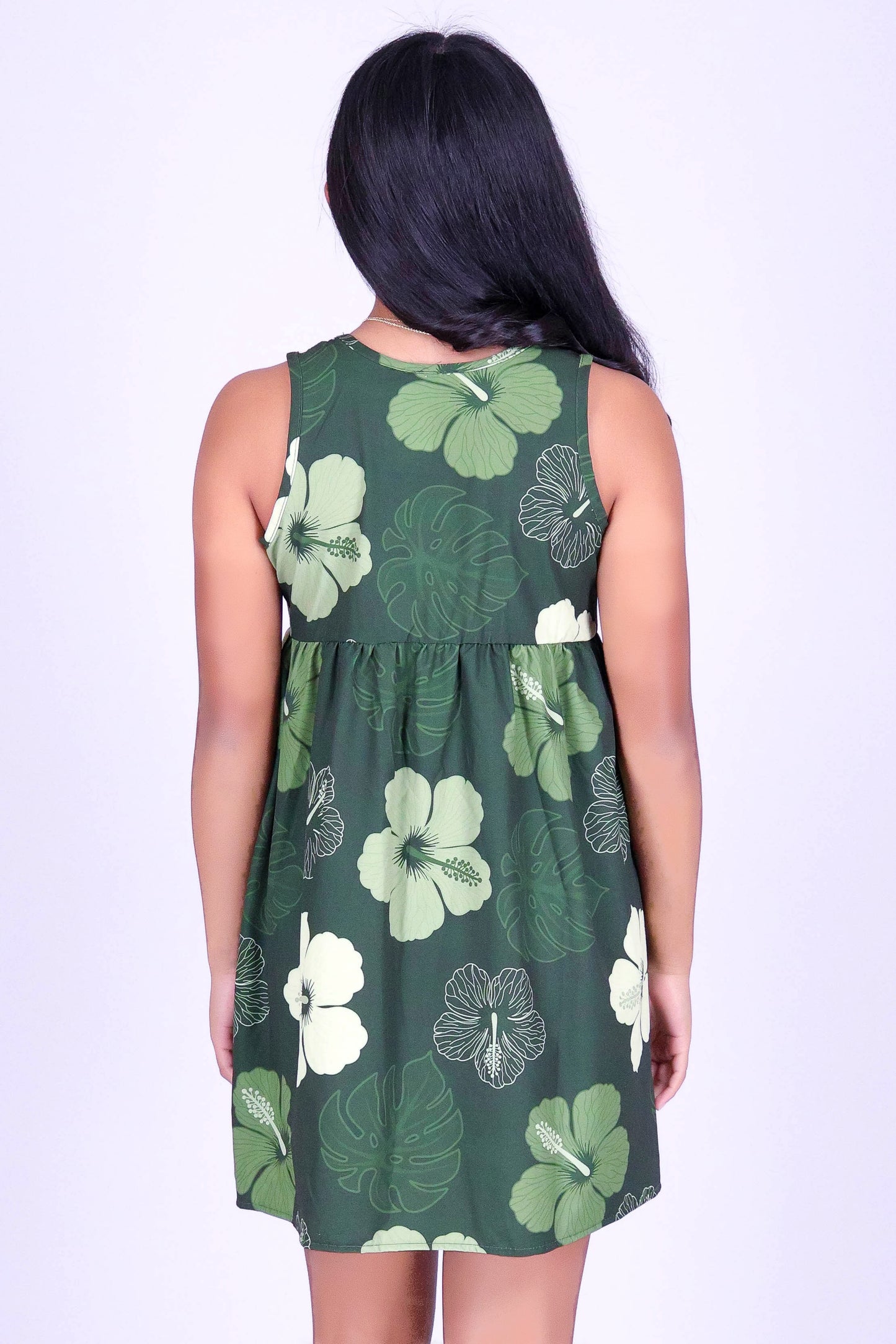 HIBISCUS PARADISE MINI BABYDOLL DRESS | KIDS SIZE 2-16