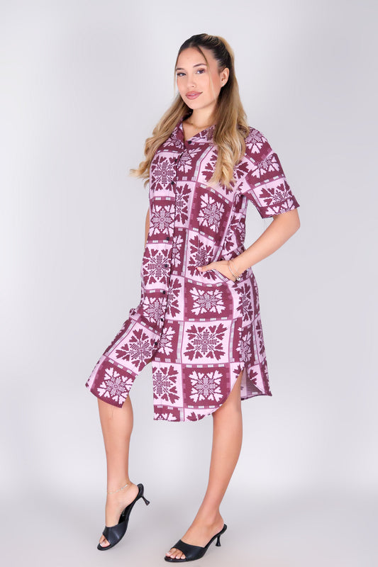 ULEI QUILT BUTTON DOWN DRESS