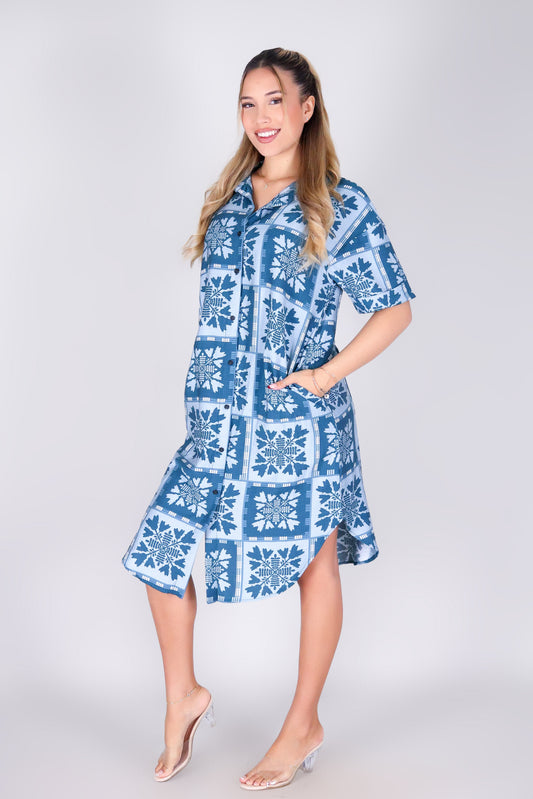 ULEI QUILT BUTTON DOWN DRESS