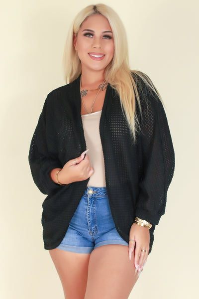Jeans Warehouse Hawaii - PLUS SOLID LONG SLV CARDIGANS - GET EVEN CARDIGAN | By HEART & HIPS