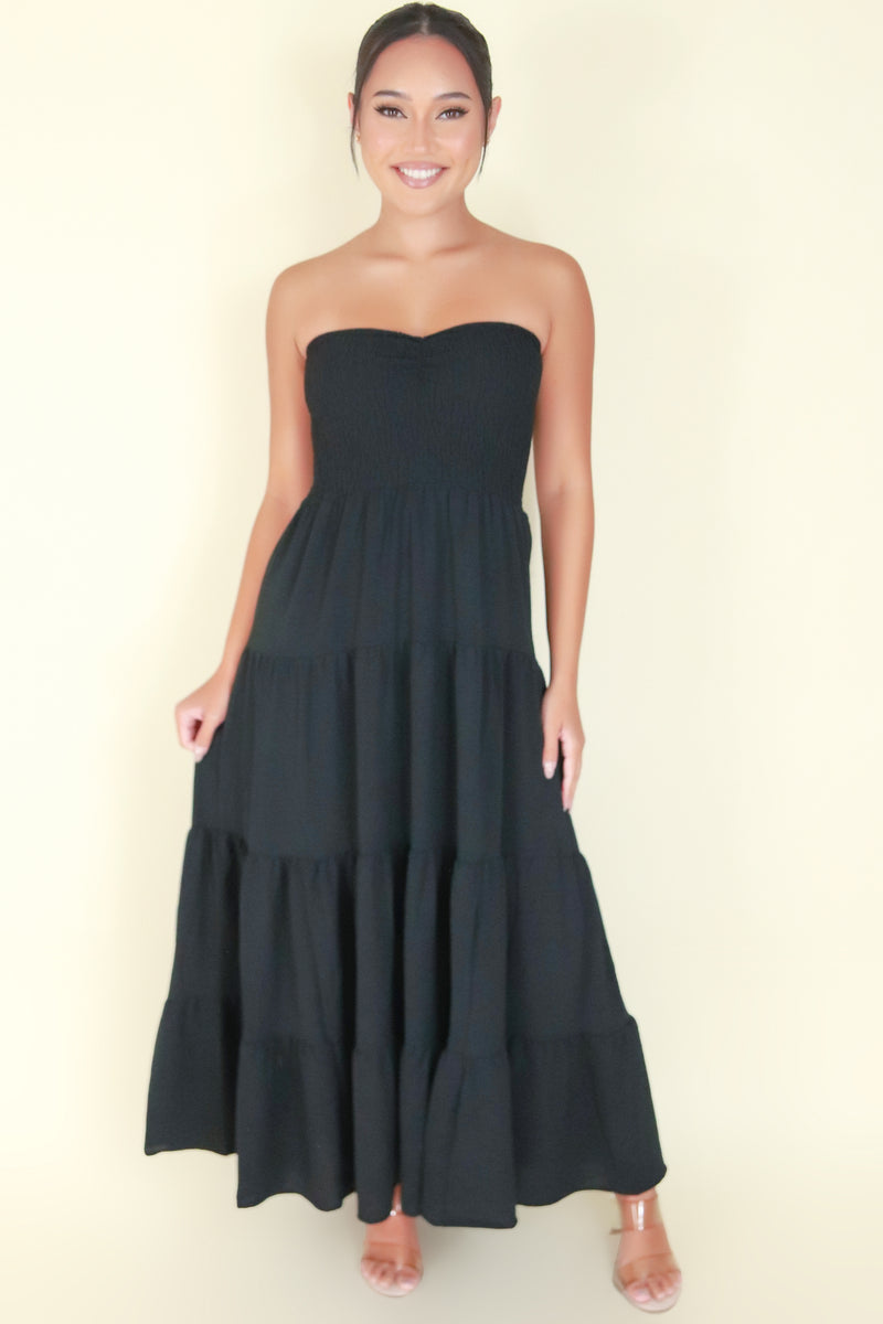 Jeans Warehouse Hawaii - S/L LONG SOLID DRESSES - IN LOVE DRESS | By IKEDDI IMPORTS