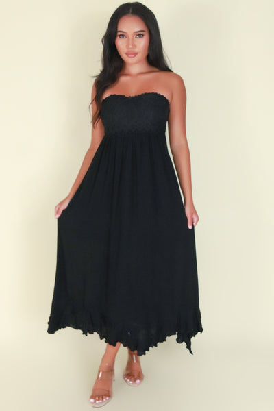 Jeans Warehouse Hawaii - TUBE LONG SOLID DRESSES - GIVE YOU A HINT DRESS | By BLUE B COLLECTION