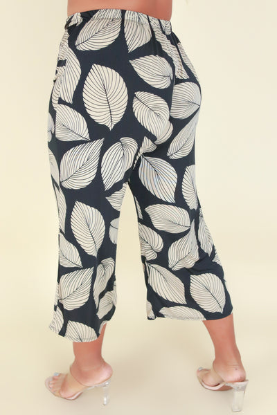 Jeans Warehouse Hawaii - PLUS PRINT KNIT CAPRI'S - JUST IN CASE PANTS | By ZENOBIA