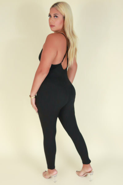 Jeans Warehouse Hawaii - PLUS SOLID JUMPSUITS - CHARGE BACK JUMPSUIT | By CRESCITA APPAREL/SHINE I
