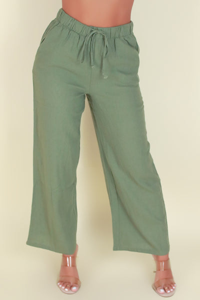 Jeans Warehouse Hawaii - SOLID WOVEN CAPRI'S - STAY OUT OF IT PANTS | By AMBIANCE APPAREL