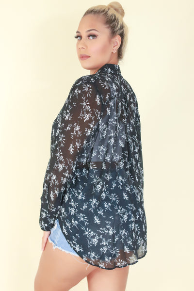Jeans Warehouse Hawaii - PLUS 3/4&L/S PRINT WOVEN TOPS - NO OPTION TOP | By BLUSH