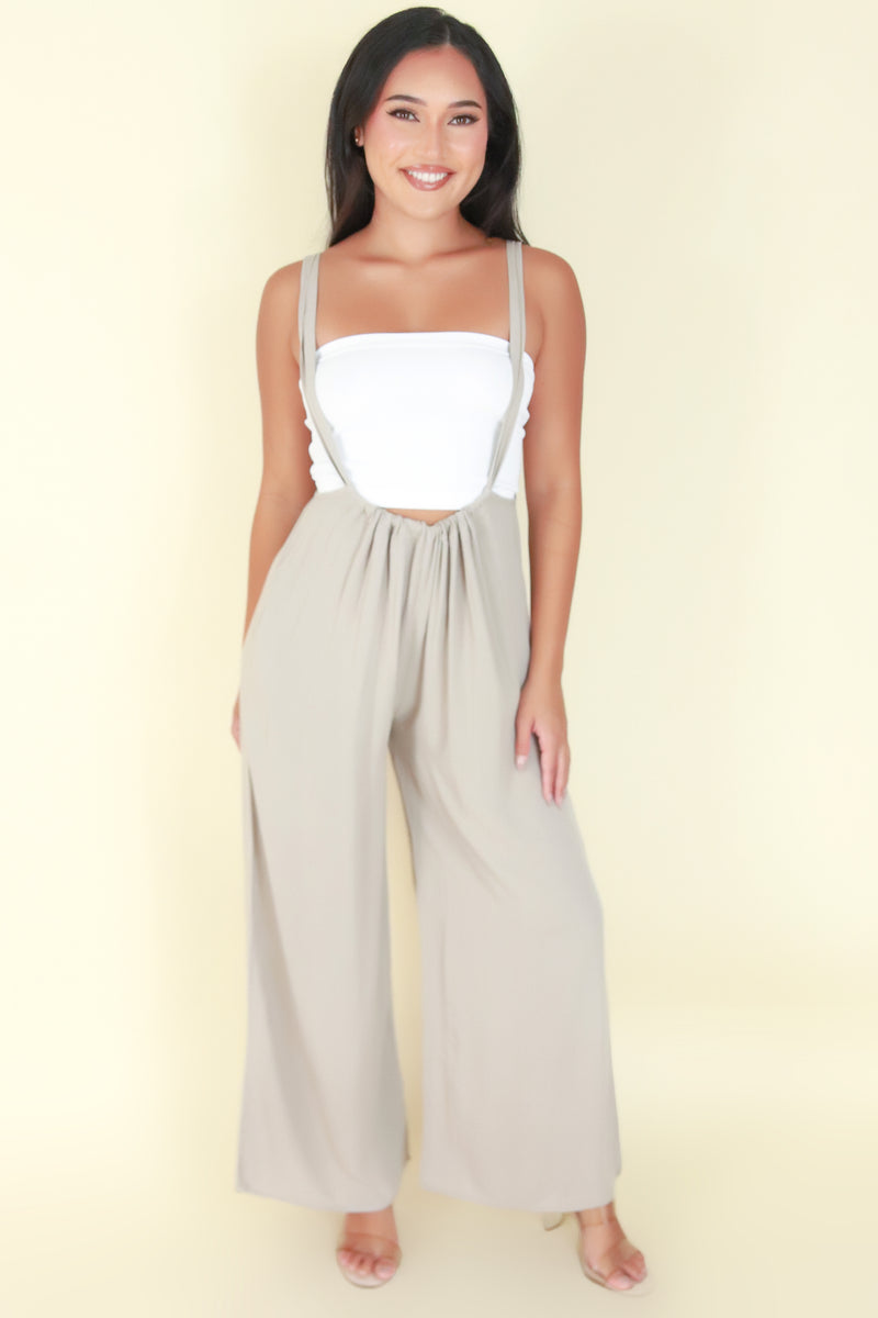 Jeans Warehouse Hawaii - SOLID CASUAL JUMPSUITS - NEVER TOO LATE JUMPSUIT | By ZENANA (KC EXCLUSIVE,INC