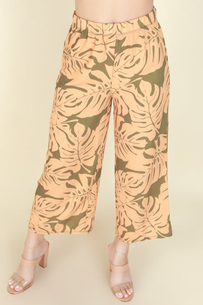 Jeans Warehouse Hawaii - PRINT WOVEN CAPRI'S - SHE'S READY PANTS | By LUZ