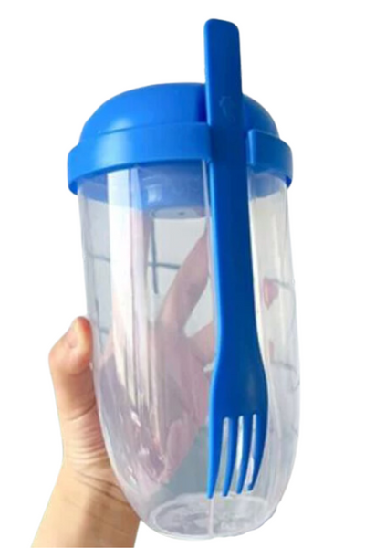 Jeans Warehouse Hawaii - MISC ACCESSORY - BLUE SALAD SHAKER CUP | By GREENWELL PROMOTIONS LTD