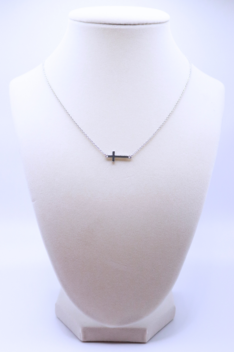 Jeans Warehouse Hawaii - NECKLACE SHORT PENDANT - DAINTY SIDEWAYS NECKLACE | By RM MANUFACTURING
