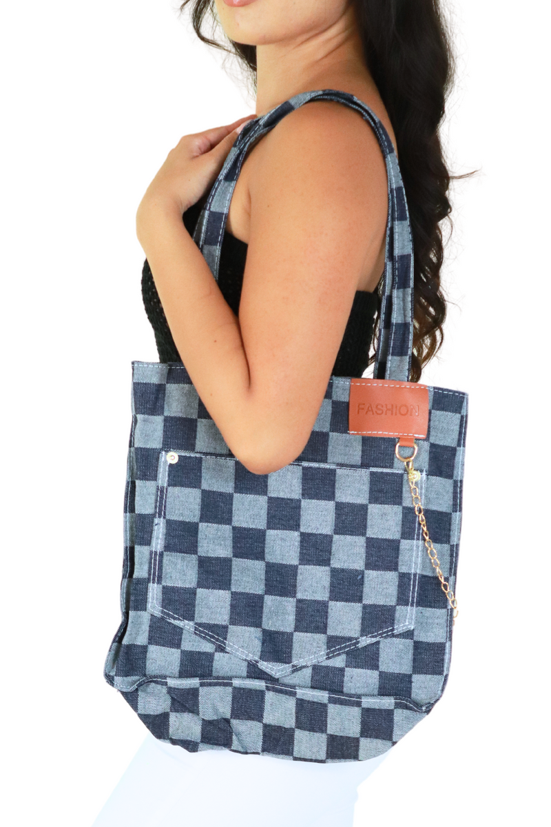 Jeans Warehouse Hawaii - TOTES - CHECKER TOTE | By GREENWELL PROMOTIONS LTD