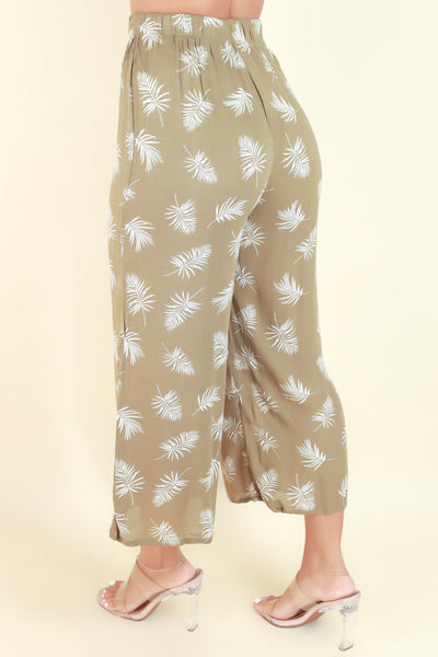 Jeans Warehouse Hawaii - PRINT WOVEN CAPRI'S - GIVE IT YOUR ALL PANTS | By PAPERMOON/ B_ENVIED