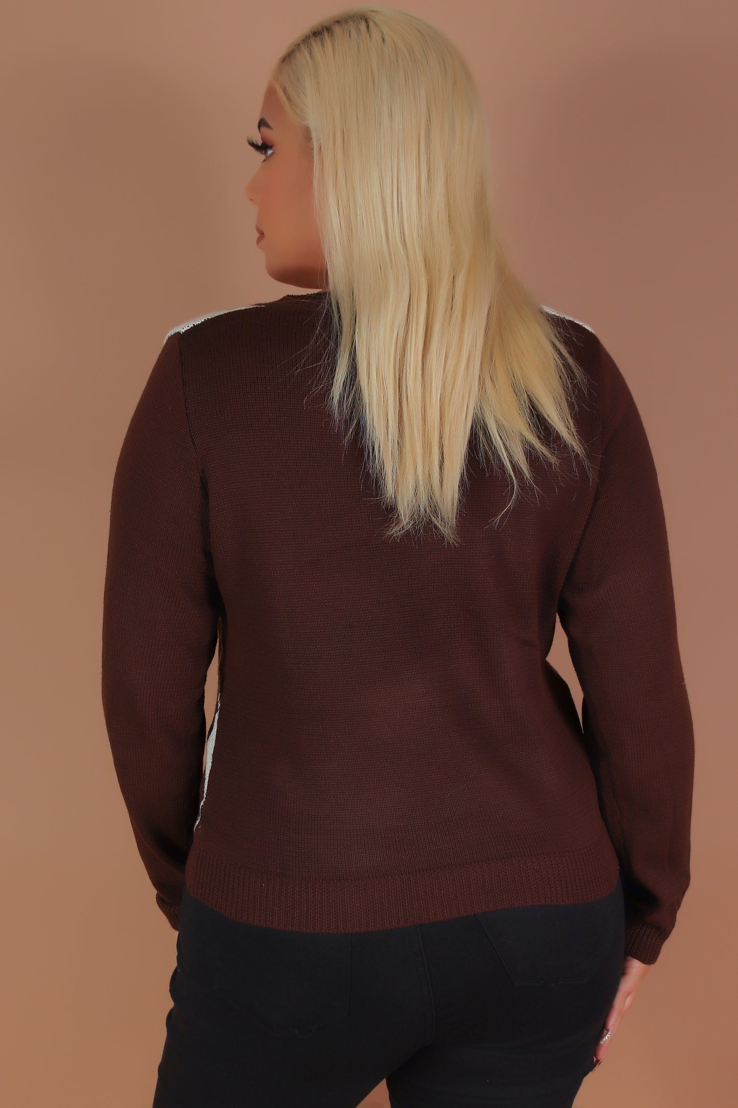 Jeans Warehouse Hawaii - PLUS PTTN LONG SLV TOPS - TEACHER'S PET SWEATER | By TALENT