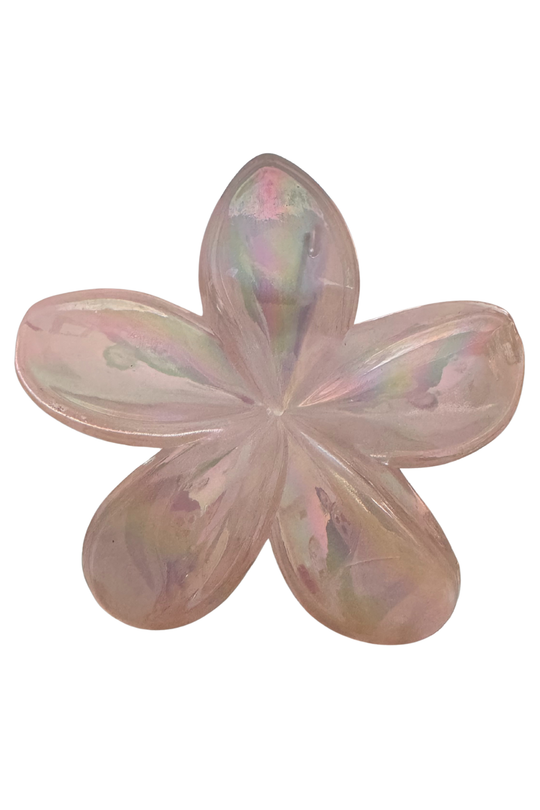 PEARL GLOW PLUMERIA CLAW CLIP