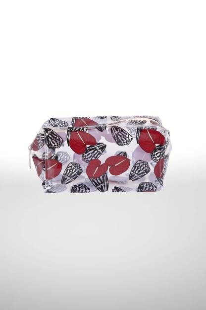 CALI COSMETIC BAG - ANTHURIUM SHELL