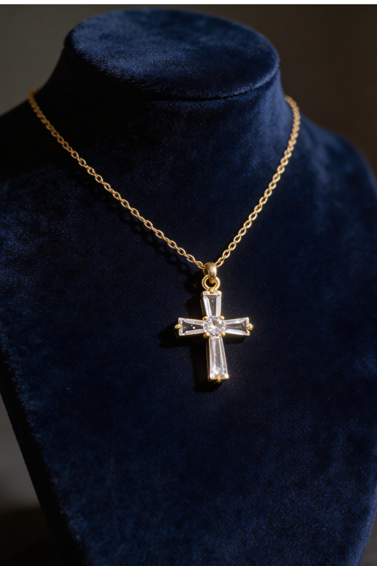 CZ CROSS NECKLACE