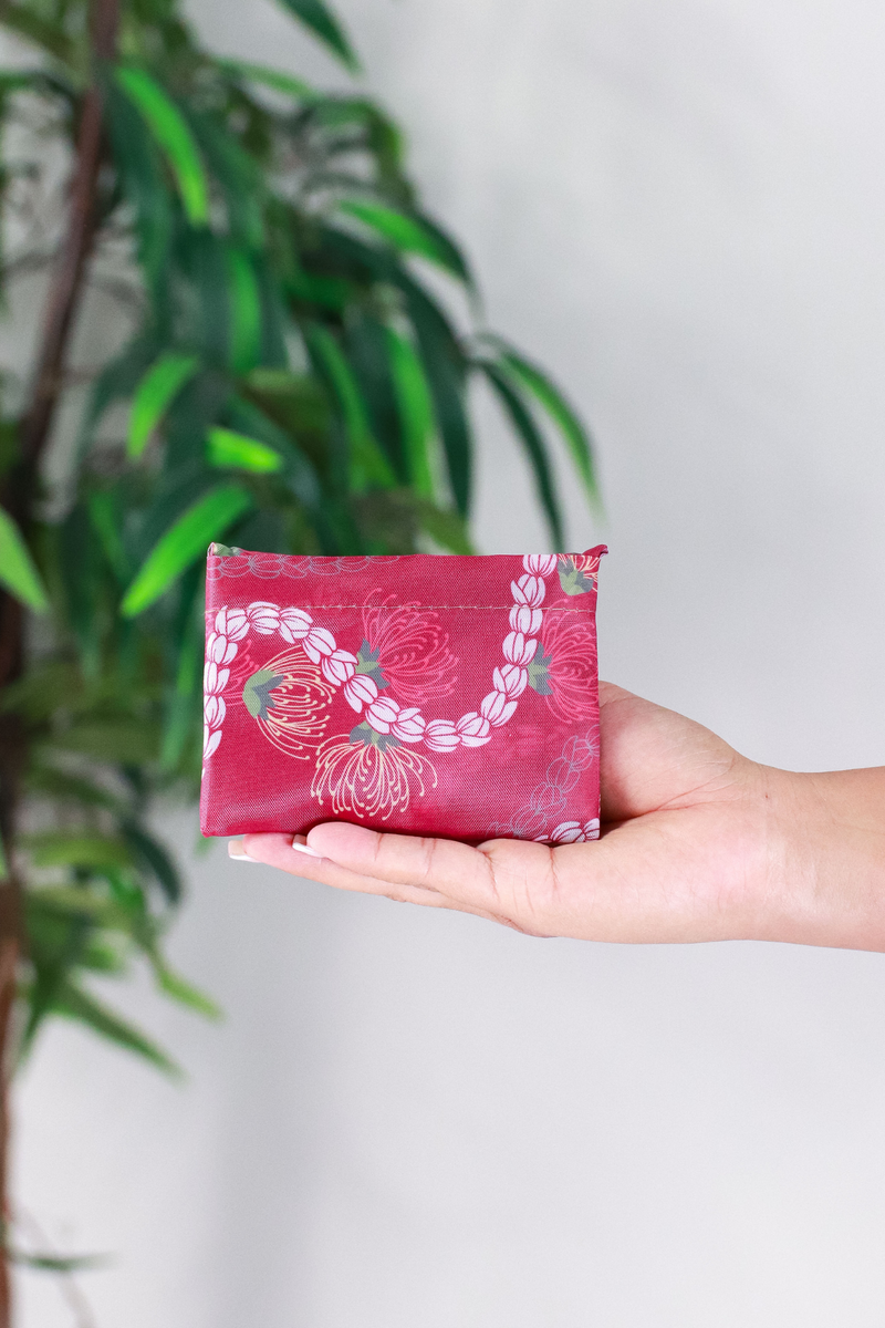 Jeans Warehouse Hawaii - TOTES - MINI OHIA LEHUA FOLDABLE REUSABLE BAG | By GREENWELL PROMOTIONS LTD